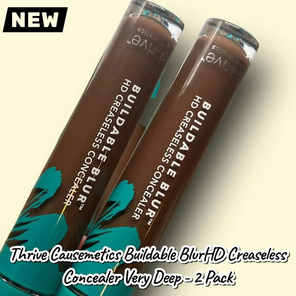 New Thrive Causemetics Buildable Blur™ HD Creaseless Concealer – Very Deep (Warm